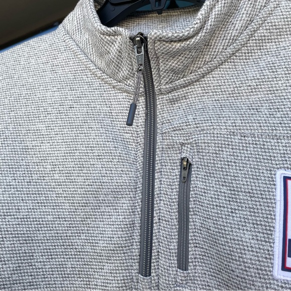 Champion Ole Miss Rebels Grey/White 1/4-Zip Fleece Pullover XL - Picture 6 of 13